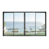 Warren aluminum Glass Sliding Door Wall System with Door Handle for sale